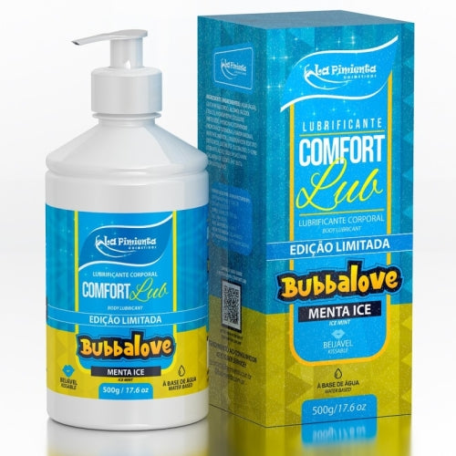 Lubrificante Íntimo Comfort Lub Beijável Menta Ice Bubbalove 500g La Pimienta