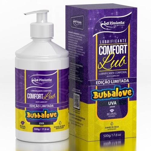 Lubrificante Íntimo Comfort Lub Beijável Uva  Bubbalove 500g La Pimienta