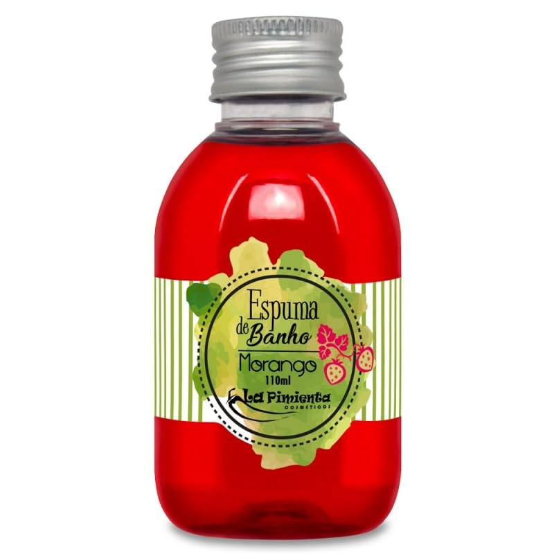 Espuma de Banho Sensual Morango 110ml La Pimienta