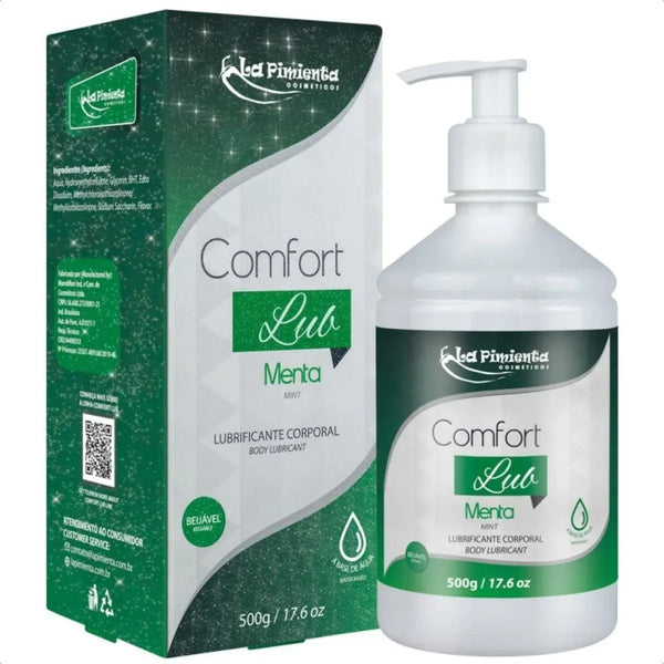 Lubrificante Íntimo Beijável Comfort Lub Menta 500g La Pimienta