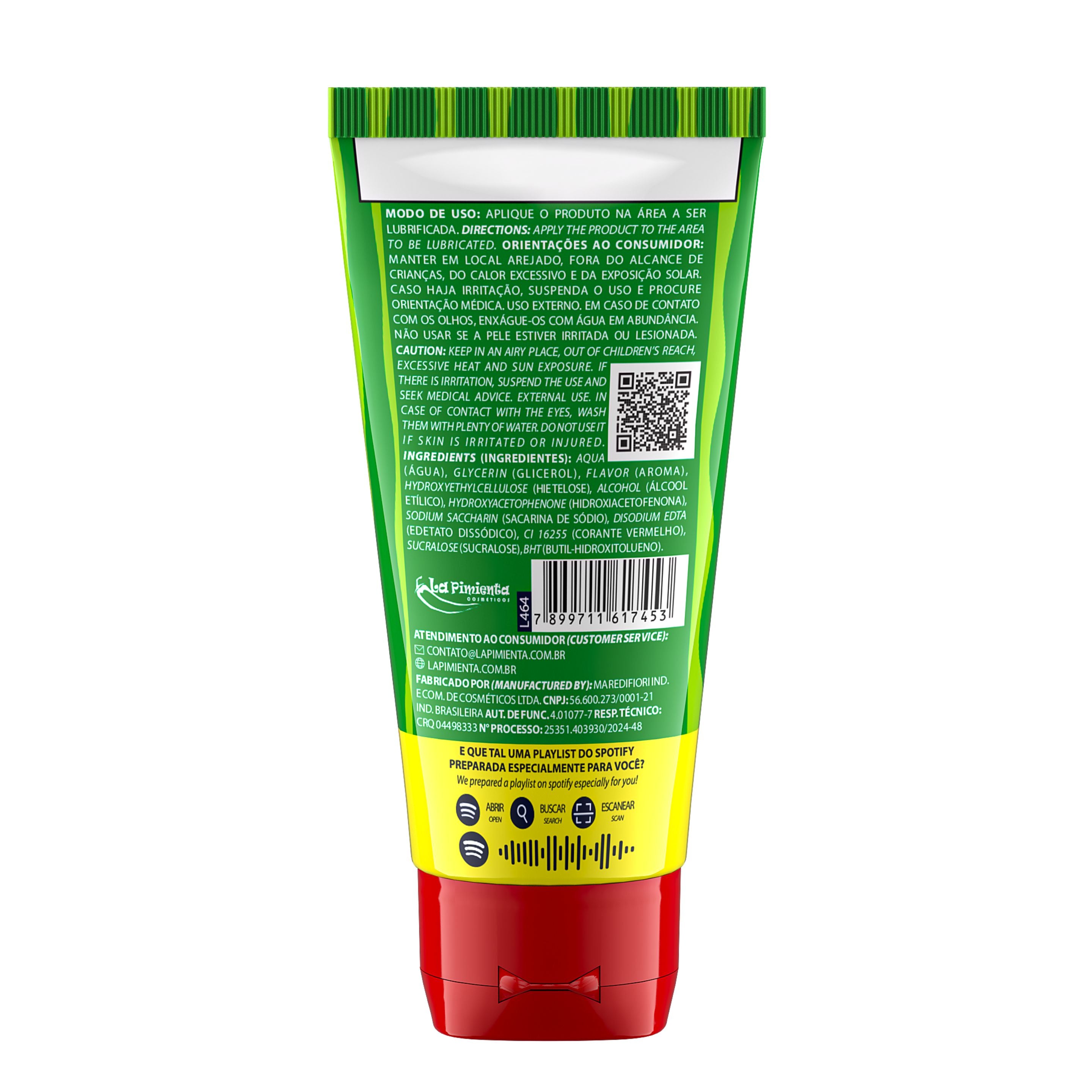 Lubrificante Íntimo Beijável Bubbalove Melancia 60g La Pimienta