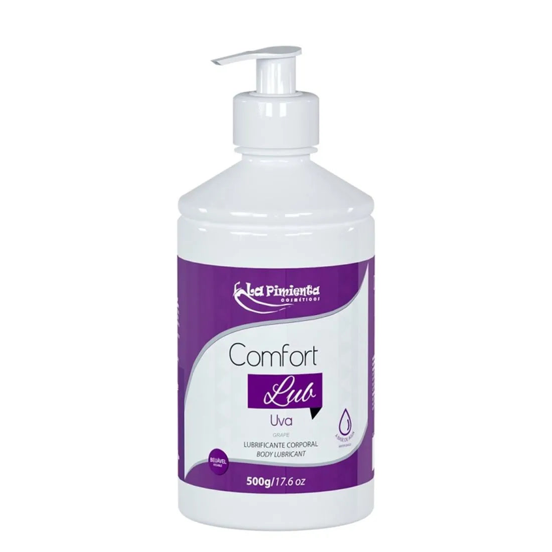 Lubrificante Íntimo Beijável Comfort Lub Uva 500g La Pimienta