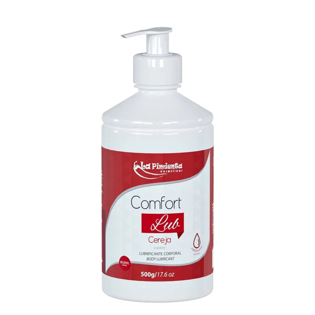 Lubrificante Íntimo Beijável Comfort Lub Cereja 500g La Pimienta