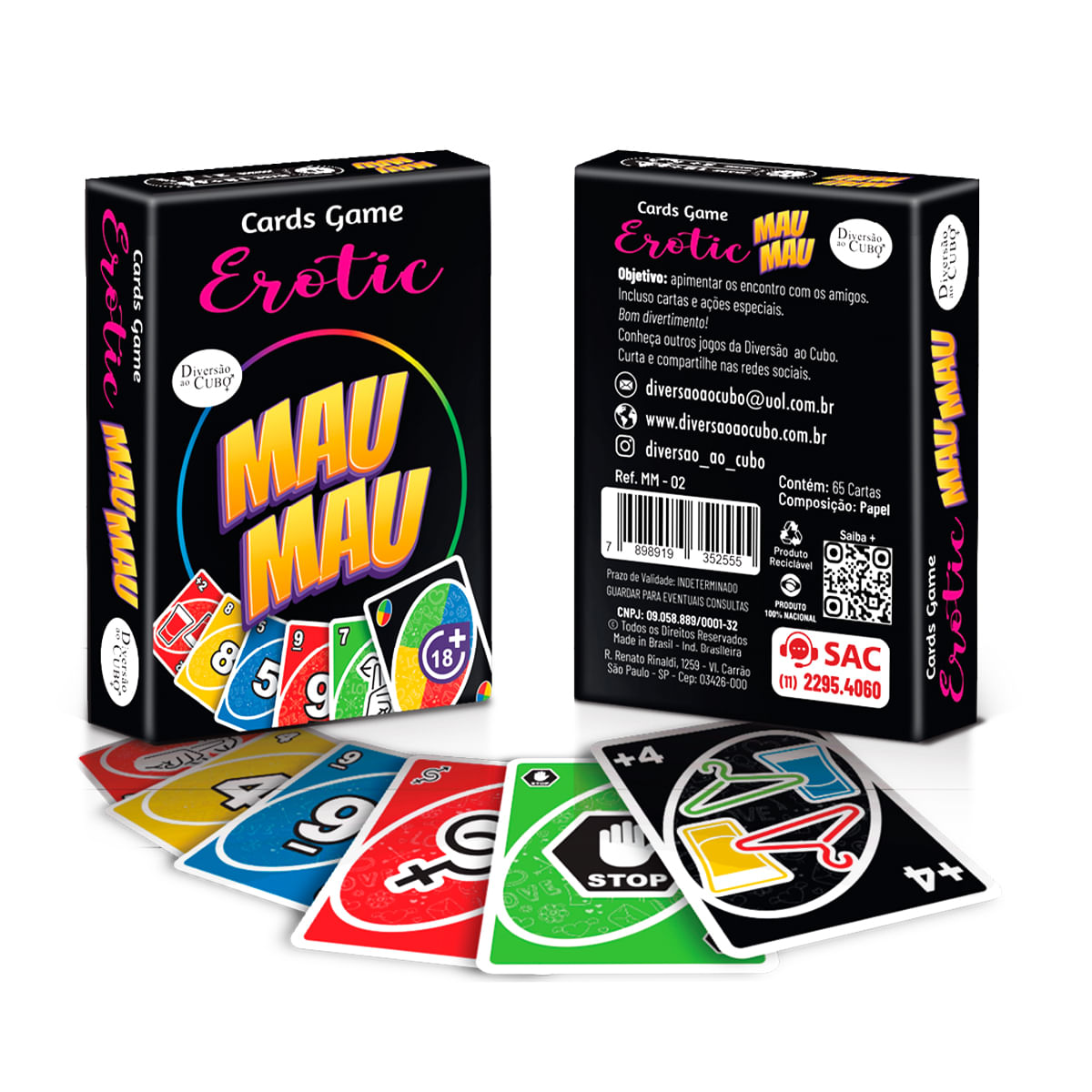 Mau Mau Jogo de Cartas Erótico Diversão ao Cubo