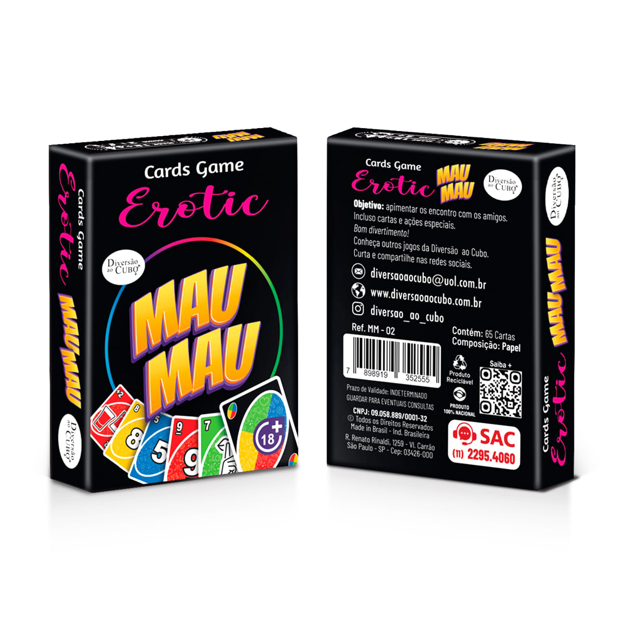Mau Mau Jogo de Cartas Erótico Diversão ao Cubo