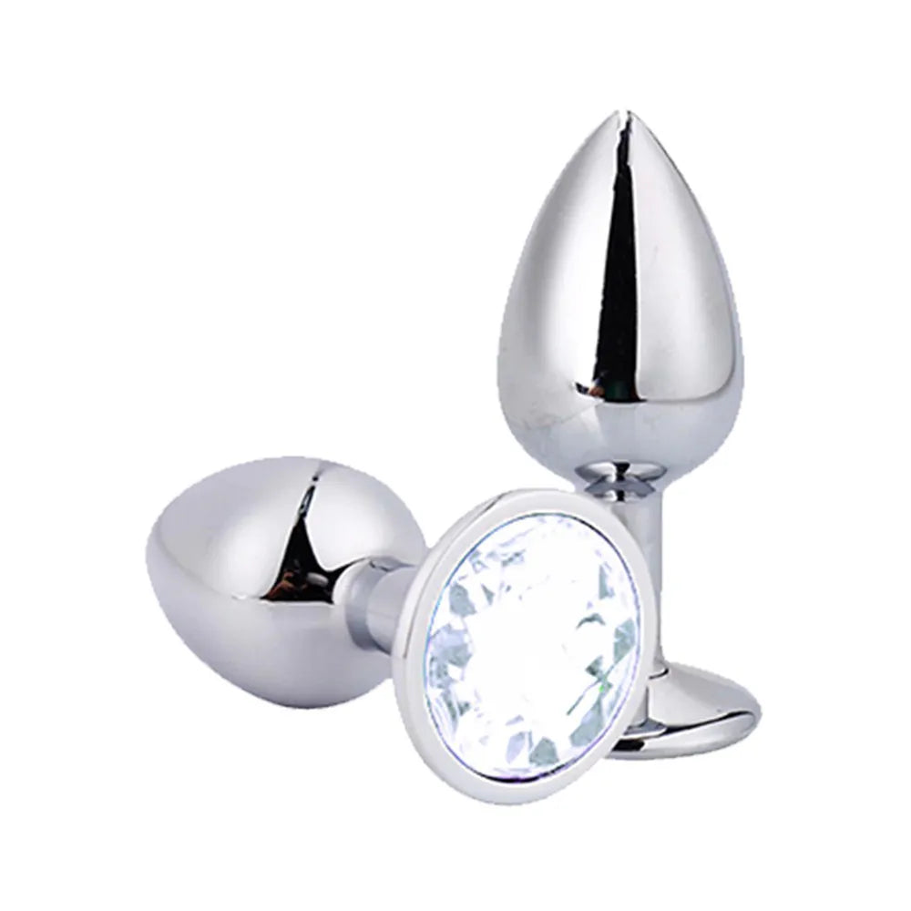 Plug Anal M Metalizado com Pedra Linha Lite Plug Sexy Fantasy